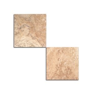 18×18 Medium River Honed and Filled Travertine Tile