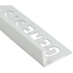10mm BRIGHT SILVER BRUSHED ALUMINUM TILE TRIM