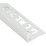 10mm MATTE SILVER BRUSHED ALUMINUM TILE TRIM