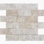 2x4 SHELL STONE SPLIT FACE LIMESTONE MOSAIC TILE