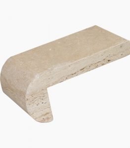4x9x4 Ivory Premium Select Tumbled Travertine Remodel Pool Coping