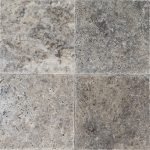 6x6 SILVER TUMBLED TRAVERTINE TILE