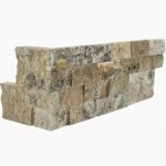 Travertine Warehouse Antique Onyx Premium Select Split-Face Travertine Corner Ledger Panel
