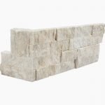 Travertine Warehouse Diana Royal Premium Select Split-Face Marble Corner Ledger Panel