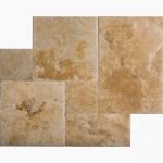 FRENCH PATTERN COUNTRY CLASSIC BRUSHED CHISELED TRAVERTINE TILE