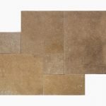 FRENCH PATTERN NOCE TUMBLED TRAVERTINE TILE
