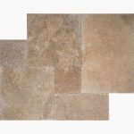 FRENCH PATTERN NOCE ROYAL TUMBLED TRAVERTINE PAVER