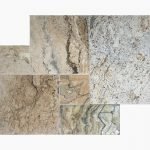 FRENCH PATTERN ANTIQUE ONYX BRUSHED CHISELED TRAVERTINE TILE