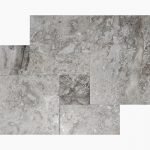 FRENCH PATTERN TALYA GRAY BRUSHED CHISELED MARBLE TILE