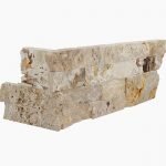 Travertine Warehouse Leonardo Premium Select Split-Face Travertine Corner Ledger Panel