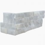 Travertine Warehouse White Pearl Premium Select Split-Face Marble Corner Ledger Panel