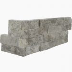 Travertine Warehouse Talya Gray Premium Select Split-Face Marble Corner Ledger Panel