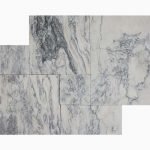 FRENCH PATTERN CARRARA WHITE LEATHER MARBLE PAVER