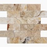 2x4 LEONARDO SPLIT FACE TRAVERTINE MOSAIC TILE
